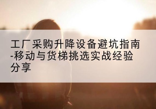 色尼移动式升降机怎么选-工厂采购升降设备避坑指南-移动与货梯挑选实战经验分享